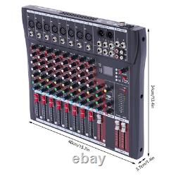 12Channel USB Professional Audio Mixer Sound Board Console Desk System Interface