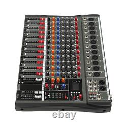 12Channel USB Professional Audio Mixer Sound Board Console Desk System Interface