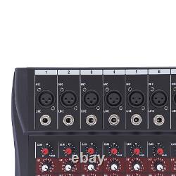 12Channel USB Professional Audio Mixer Sound Board Console Desk System Interface