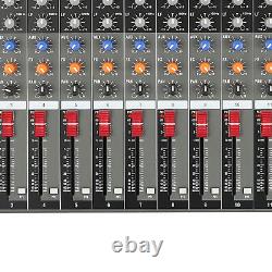 12 Channel Sound Audio Mixer Bluetooth USB DJ Live Studio Mixing Console Amplifi