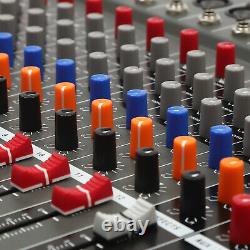 12 Channel Sound Audio Mixer Bluetooth USB DJ Live Studio Mixing Console Amplifi