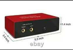 2-in 2-out USB XRL Audio Interface 48v Mic Preamplifier Streaming Recording