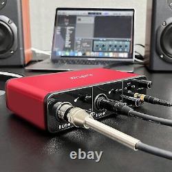 2i2 USB Audio Interface(24Bit/192kHz)+48V Phantom Power for Recording Podcasting