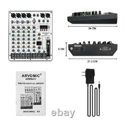 6-Channel Audio Mixer ARMX-6 DJ USB Interface Bluetooth 16 DSP Effects 3
