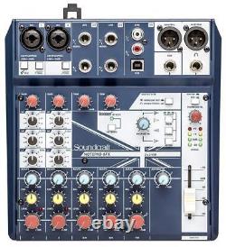 8 Channel Analogue Audio Mixer with FX NOTEPAD8FX