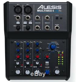 Alesis Multimix 4 USB FX Home Recording Studio Mixer + Audio Interface Effects
