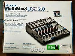 Alesis Multimix 8 USB 2.0 10 in 2 out recording interface & PA mixer