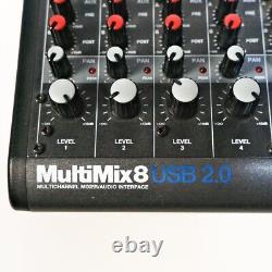 Alesis Multimix 8 USB 2.0 Mixer 10 In 2 Out Individual Audio Recording Interface