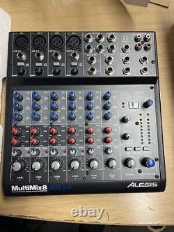 Alesis Multimix 8 USB 2.0 Mixer 10 In 2 Out Individual Audio Recording Interface