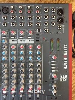 Allen & Heath ZED 14 USB Mixing Desk Audio Interface For Live Sound & Recording