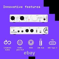 Arturia AR-MINIFUSE2WH MiniFuse 2 USB-C Connecting Audio Interface White