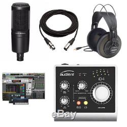 Audient iD4 USB Interface Audio Technica AT2020 Recording Bundle withPro Tools 1st