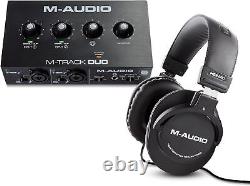 Audio Interface & Headphones M-Audio M-Track Duo USB Audio Interface for and &