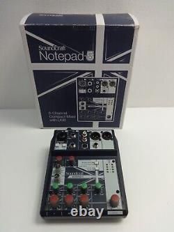 Audio Mixer Soundcraft Harman Notepad 5 Channel + USB Music Recording Interface