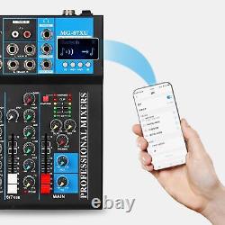 Audio Mixer USB Audio Interface Non Slip Faders 48V Power Digital MP3