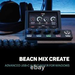 BEACN Audio Mixer Create Audio Interface Windows USB C Volume Control Creators