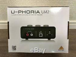 BEHRINGER U-PHORIA UM2 USB 2x2 Audio Interface Guitar / Bass Mac / Windows