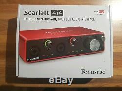 BRAND NEW Focusrite Scarlett 4i4 Third Generation USB C Audio Interface