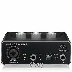 Behringer 2in 2out USB audio interface Black 1-Channel UM2 U-PHORIA