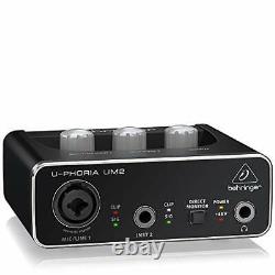 Behringer 2in 2out USB audio interface Black 1-Channel UM2 U-PHORIA