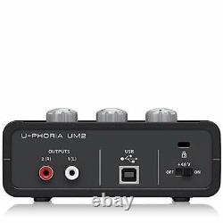 Behringer 2in 2out USB audio interface Black 1-Channel UM2 U-PHORIA