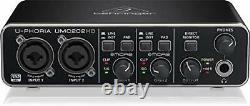 Behringer UMC202HD USB Audio Interface U-PHORIA 24 Bit/192 kHz Vocal Guitar Key