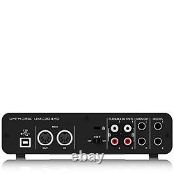 Behringer UMC204HD Audiophile 2x4, 24-Bit/192 kHz USB Audio/MIDI Interface with