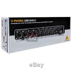 Behringer UMC404HD U-Phoria 4x4 USB Audio Interface 4-Midas Mic Preamps 110-240V