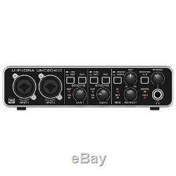 Behringer U-PHORIA UMC204HD Audio Interface USB MIDI Sound Card Production Mic