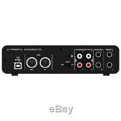 Behringer U-PHORIA UMC204HD Audio Interface USB MIDI Sound Card Production Mic