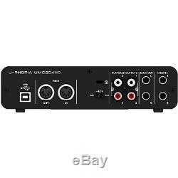 Behringer U-PHORIA UMC204HD Audiophile 2x4 24bit/192kHz USB Audio/MIDI Interface