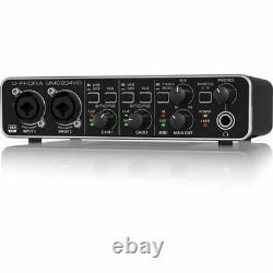 Behringer U-Phoria UMC204HD Studio Recording USB Audio MIDI Interface Mac PC