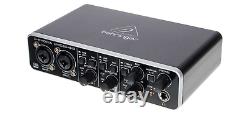 Behringer U-Phoria UMC204HD Studio Recording USB Audio MIDI Interface Mac PC