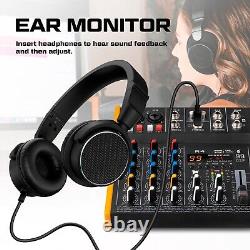 D Debra 6 Channel Audio Interface Mixer 99 DSP Effects DJ Controller