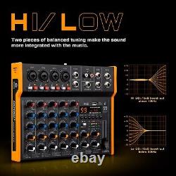 D Debra 6 Channel Audio Interface Mixer 99 DSP Effects DJ Controller