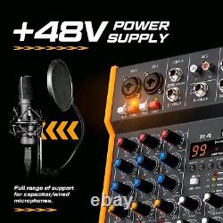 D Debra 6 Channel Audio Interface Mixer 99 DSP Effects DJ Controller