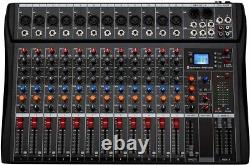 Depusheng DA12 12-Channel Studio Audio Mixer DJ Sound Controller Interface