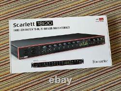 FOCUSRITE SCARLETT 18i20 3RD GEN USB AUDIO INTERFACE Mac/PC Excellent condition