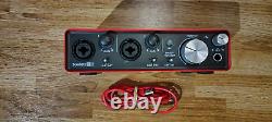 Focusrite 2i2 2nd Gen Audio Interface USB For XLR Microphone/Instrument (Red)