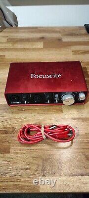 Focusrite 2i2 2nd Gen Audio Interface USB For XLR Microphone/Instrument (Red)
