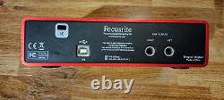 Focusrite 2i2 2nd Gen Audio Interface USB For XLR Microphone/Instrument (Red)