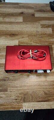 Focusrite 2i2 2nd Gen Audio Interface USB For XLR Microphone/Instrument (Red)