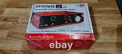 Focusrite 2i2 2nd Gen Audio Interface USB For XLR Microphone/Instrument (Red)