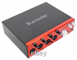 Focusrite Clarett 4Pre USB Audio Recording Interface+Presonus Studio Monitors