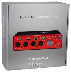 Focusrite Clarett+ 4Pre USB-C Audio Recording Interface, 4 Mic Preamps/JFET/ADAT