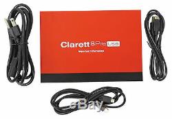 Focusrite Clarett 8Pre USB Audio Recording Interface with 8 Mic Preamps For PC+MAC