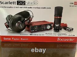 Focusrite MOSC0020 Scarlett 2i2 Studio 2nd Generation USB Audio Interface