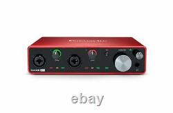 Focusrite SCARLETT 4I4 3rd Gen 192KHz USB Audio Interface+Microphone+Cable+Case