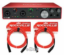 Focusrite SCARLETT 8I6 3rd Gen USB Audio Interface with Pro Tools First+Cables