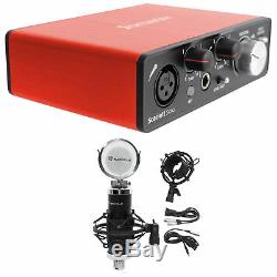 Focusrite SCARLETT SOLO 2nd Gen 192KHz USB 2.0 Audio Interface+Studio Microphone